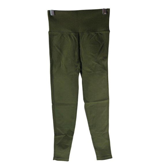 Halara Seamless Flow High Waisted Booty Scrunch Leggings Green S Full Length - Picture 4 of 7